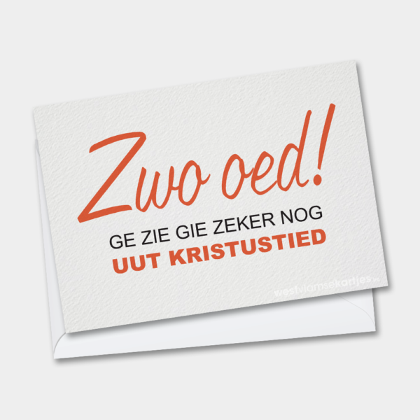 Kristustied - West-Vlaamse kaart voor een verjaardag