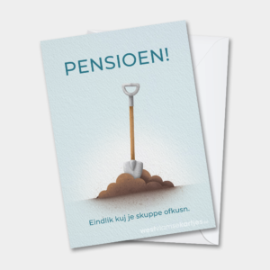 Skuppe ofkusn - West-Vlaamse wenskaart pensieon