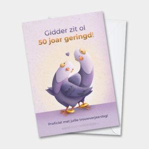 Geringd 50 - West-Vlaamse kaart voor een trouwverjaardag