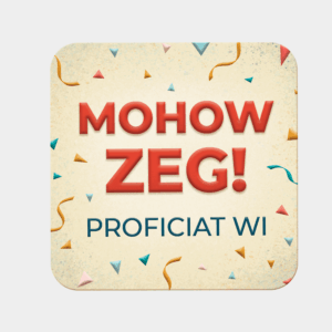 Mohowzeg cadeausticker, grappige West-Vlaamse sticker voor op cadeaus